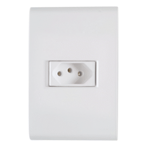 Conjunto 4x2 Com 1 Tomada 2P+T Tramontina Liz 20 A 250 V Branco