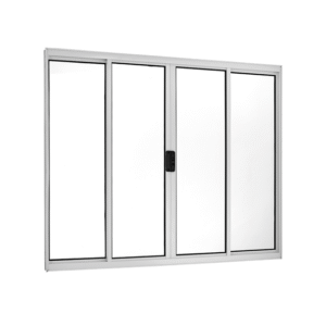 Janela De Alumínio Branco 4 Folhas 1,50x1,00