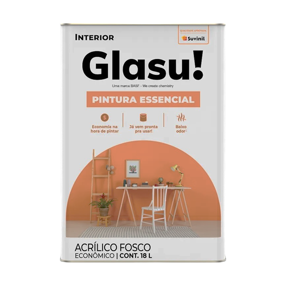 Tinta Acrílica Pintiura Essencial 18l Glasu