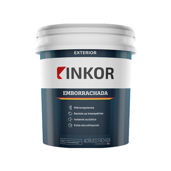 Tinta Emborrachada Tinta premium para fachada 18l Inkor