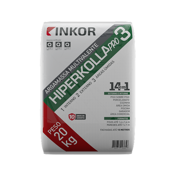 Hiperkolla Pro 3 Argamassa 14 em 1 20kg Inkor