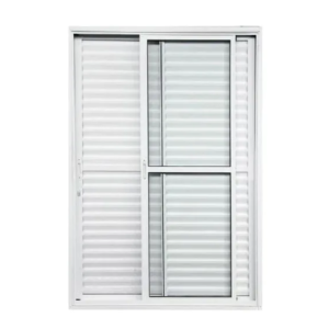 Porta Balcão de Alumínio Branco | 3 Folhas, Vidro Liso e Fechadura 210x120